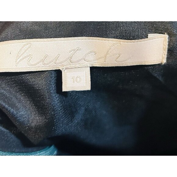 Hutch Anthropologie Floral Metallic Jacquard Mini Dress Size 10 Abstract Print - Picture 2 of 16